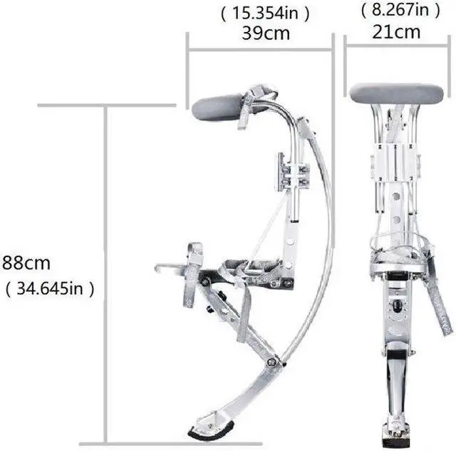 Alt view image 4 of 7 - Skyrunner Adult Kangaroo Shoes Jumping Stilts Fitness Exercise (200-242lbs/90~110kg) Bouncing Shoes (Black)