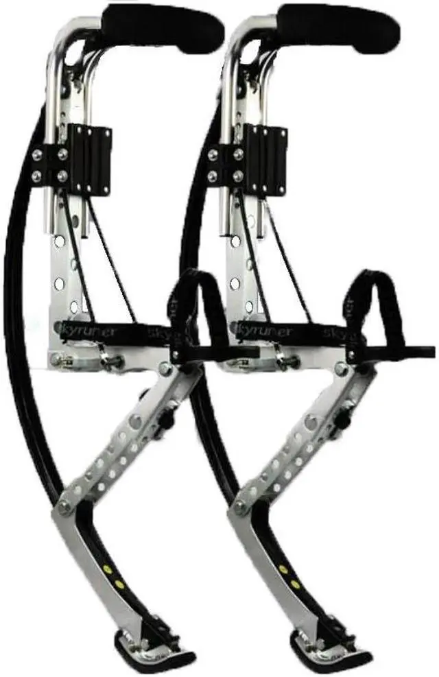 Alt view image 2 of 7 - Skyrunner Adult Kangaroo Shoes Jumping Stilts Fitness Exercise (200-242lbs/90~110kg) Bouncing Shoes (Black)