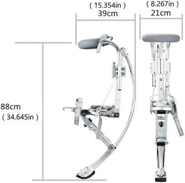 Alt view image 6 of 7 - Skyrunner Adult Kangaroo Shoes Jumping Stilts Men Women Fitness Exercise (155~200 Ibs/70~90kg) Bouncing Shoes (Black)