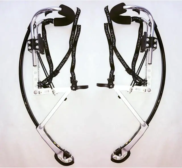 Alt view image 2 of 7 - Skyrunner Adult Kangaroo Shoes Jumping Stilts Men Women Fitness Exercise (155~200 Ibs/70~90kg) Bouncing Shoes (Black)