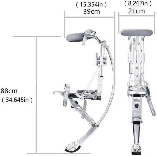 Alt view image 2 of 7 - Skyrunner Adult Kangaroo Shoes Jumping Stilts Men Women Fitness Exercise (155~200 Ibs/70~90kg) Bouncing Shoes Yellow