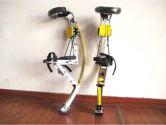 Alt view image 4 of 7 - Skyrunner Adult Kangaroo Shoes Jumping Stilts Men Women Fitness Exercise (155~200 Ibs/70~90kg) Bouncing Shoes Yellow