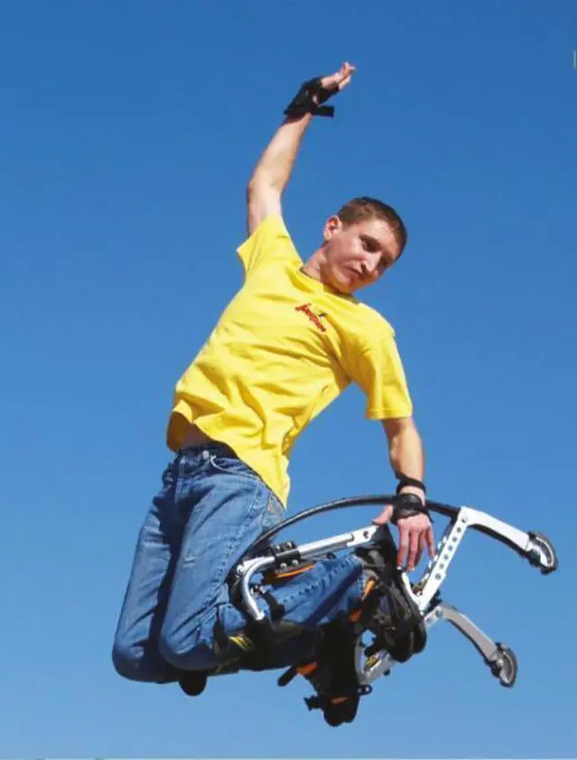 Alt view image 7 of 7 - Skyrunner Adult Kangaroo Shoes Jumping Stilts Men Women Fitness Exercise (155~200 Ibs/70~90kg) Bouncing Shoes Yellow
