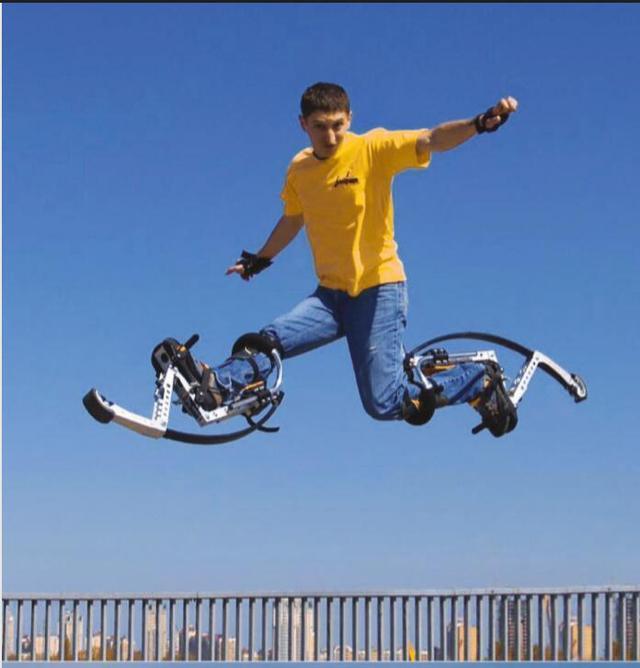 Alt view image 6 of 7 - Skyrunner Adult Kangaroo Shoes Men Jumping Stilts Men Women Fitness Exercise (110~150 Ibs/50~70kg) Bouncing Shoes Silver