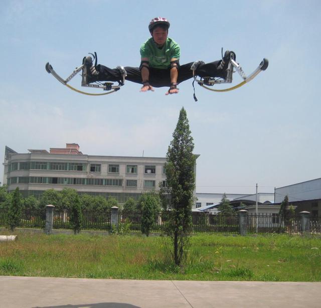 Alt view image 7 of 7 - Skyrunner Adult Kangaroo Shoes Jumping Stilts Men Women Fitness Exercise (155~200 Ibs/70~90kg) Bouncing Shoes Silver