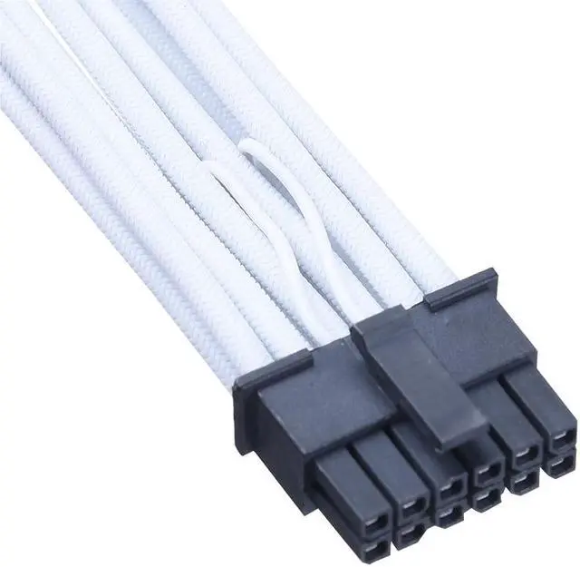 Alt view image 3 of 5 - X-Enlazar Superior Triple 6+2pin to 12VHPWR Extension Cable 300mm / 600W PCIe 5.0 (Gen 5.0) 12V-2x6 PSU Cable / Mesh Paracord Sleeving / White