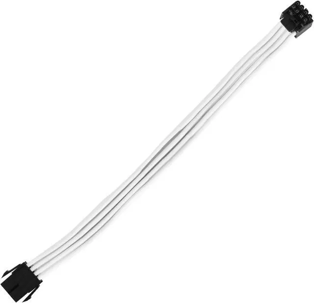Alt view image 5 of 7 - X-Enlazar Individual Sleeved Extension Cable Kit for Power Supply / M/B 24-PIN/ CPU 8-PIN / 8PIN PCI-E / 12VHPWR(600W PCIe 5.0 / Gen 5)*1 /Type-B 90 Degree L-Angled Patent PSU Cables 16AWG White