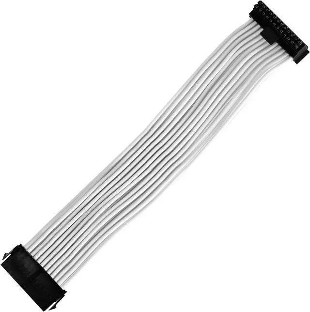 Alt view image 2 of 7 - X-Enlazar Individual Sleeved Extension Cable Kit for Power Supply /PSU Cable M/B 24-PIN/ CPU 8-PIN VGA / 8-PIN / 12VHPWR(PCIe 5.0 600W / Gen 5)*1 / Type-A 90 Degree Patent 16AWG White