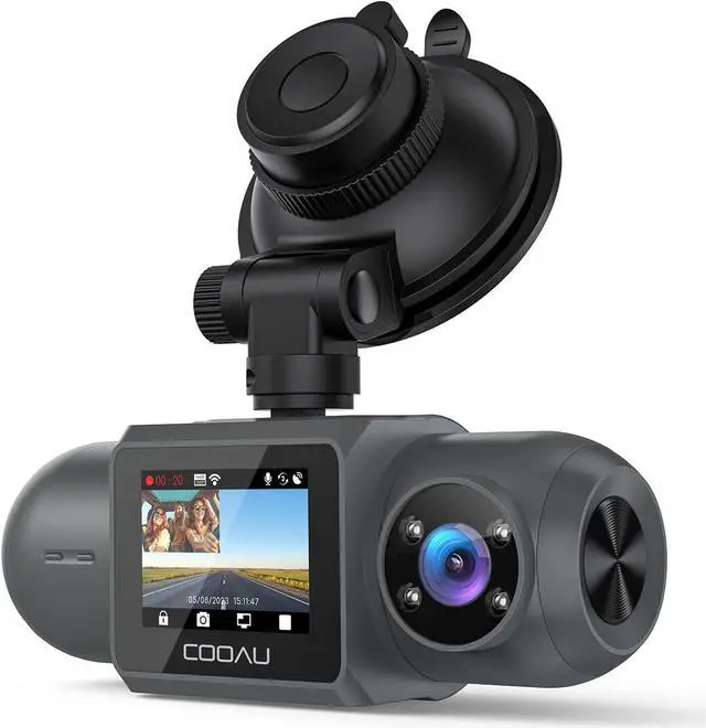 Main image of D30S 4K Dash Cam with GPS Wi-Fi, Front and Inside Dual 2.5K 1080P, Uber Car Camera with Infrared Night Vision, Supercapacitor, 4 IR LEDs, G-Sensor, Parking Mode, Loop Recording