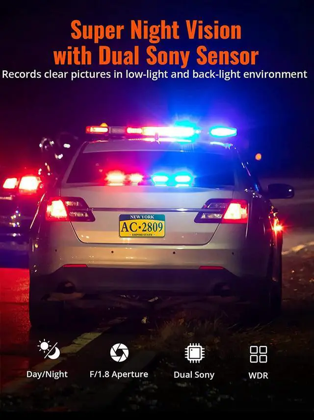 Alt view image 4 of 6 - Kingslim D1 Pro 2K Dash Cam Front and Inside with Wi-Fi GPS - 2K/1080P Dual Car Camera Driving Recorder, Super Night Vision with 340° Wide Angle, 24H Parking Monitor (No Card),128GB