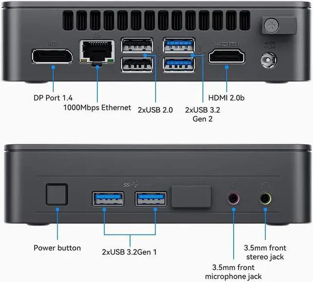 Alt view image 6 of 7 - Intel NUC Mini PC Celeron N5105 Processor 4 Core 2.0-2.9GHz UHD Graphics Support 4K Windows 10 11 HDMI DP 1.4 Bluetooth 5.1 Intel Celeron N5105 8GB / 256GB SSD