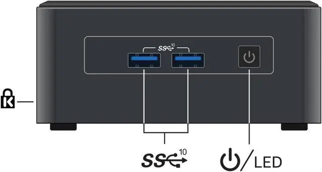 Alt view image 3 of 7 - Intel NUC 12th NUC12WSHi7 i7-1260P Core Processor Iris Xe Graphics 4K Windows 10 Pro WIFI6 Dual Thunderbolt 4 Pc Portable Gamer Barebone