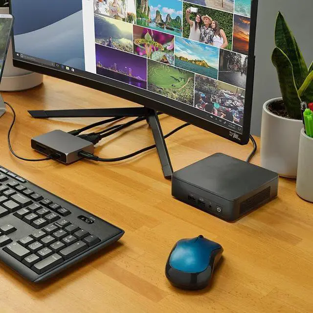 Alt view image 5 of 7 - Intel NUC 12th Protable Slim NUC12WSKi5 Core i5-1240P Processor Intel Iris Xe Graphics Dual HDMI Dual Thunderbolt 4 Pc Gaming Barebone