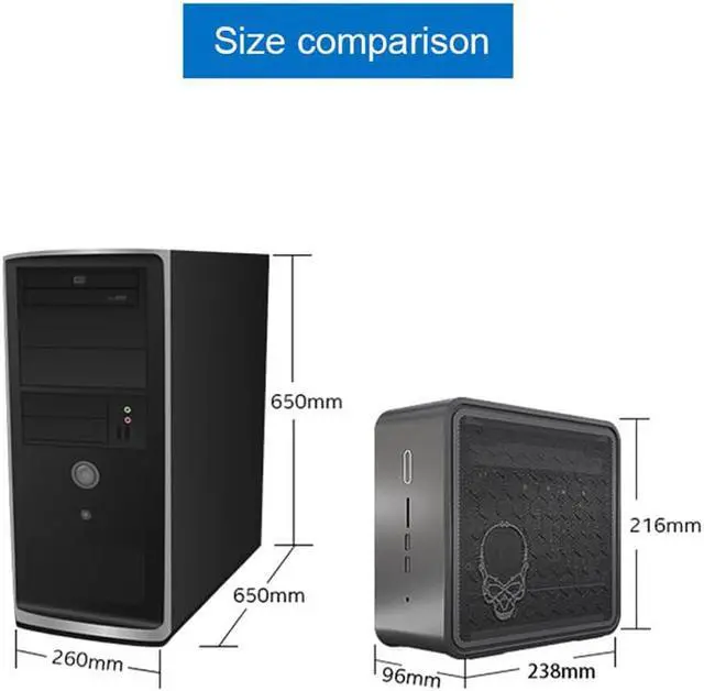 Alt view image 4 of 7 - Intel NUC 9 NUC9i5QNX Ghost Skull Canyon Core i5-9300H UHD Graphics 630 Windows10 4K Thunderbolt 3 Micro ATX Gaming Desktop PC Barebone