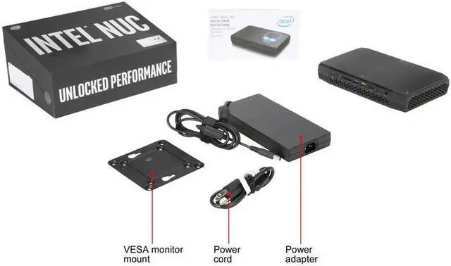 Alt view image 7 of 7 - Intel NUC HADES CANYON NUC8i7HNK Kit with 8th Gen. Intel Core i7 Processor, M.2 SSD Compatible, Dual DDR4 Memory Max 32GB with Radeon RX Vega M GL graphic, Thunderbolt 3, No OS, Windows 10 Compatible