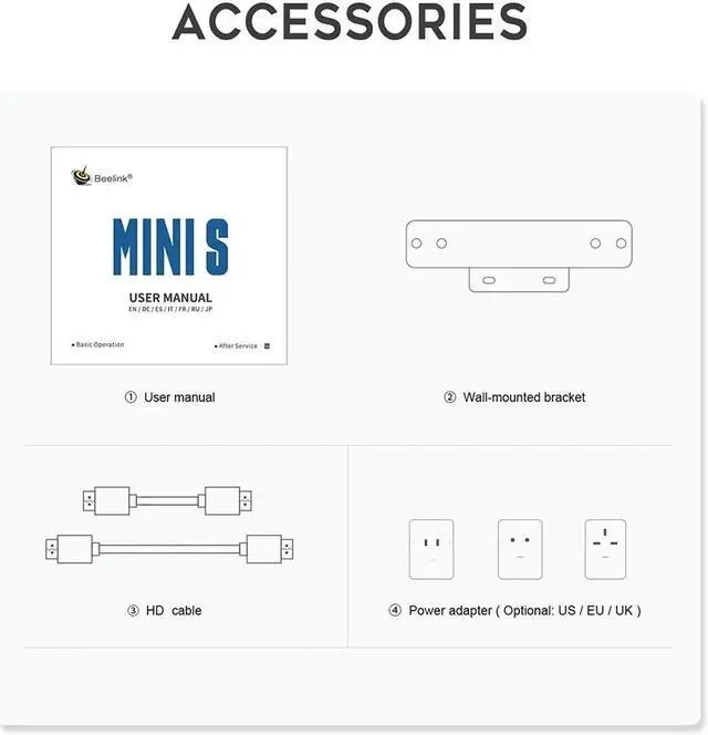 Alt view image 6 of 7 - Beelink Mini S Intel 11th Gen N5095(UP to 2.9GHz), 8GB DDR4 128GB SSD, Intel UHD Graphics, Windows 10 Pro, Dual HDMI 4K WiFi5 BT4.0