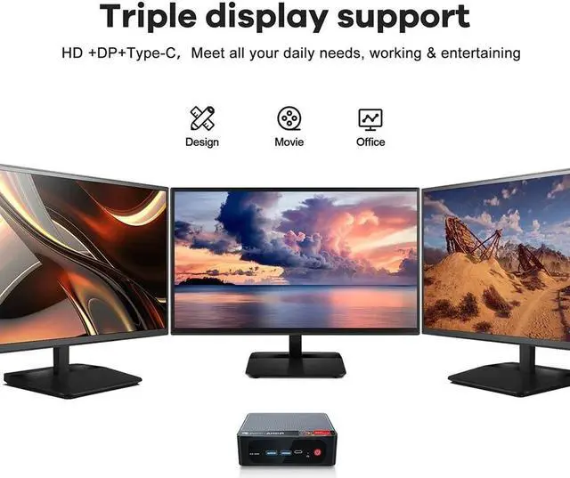 Alt view image 3 of 7 - Beelink Mini PC SER5 AMD Ryzen 5 5560U (6C/12T Up to 4.0GHz), 16GB DDR4 RAM 500GB NVME SSD, AMD Radeon Graphics, Windows 11 Pro, WiFi 6/BT 5.2