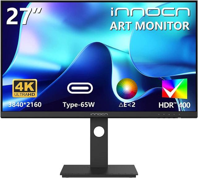 INNOCN 27 Inch 4K Monitor Computer UHD 3840 x 2160 LCD IPS Display, HDR400,  USB Type C DP HDMI PC Monitor, 1.07B+ Colors, Built-in Speakers