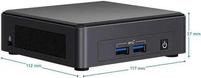Alt view image 5 of 5 - Intel NUC 11 Pro Tiger Canyon NUC11TNKV5 Core i5-1145G7 Processor 4 Cores 8 Threads Intel Iris Xe Graphics With vPro® Technology BT5.2 Barebone System