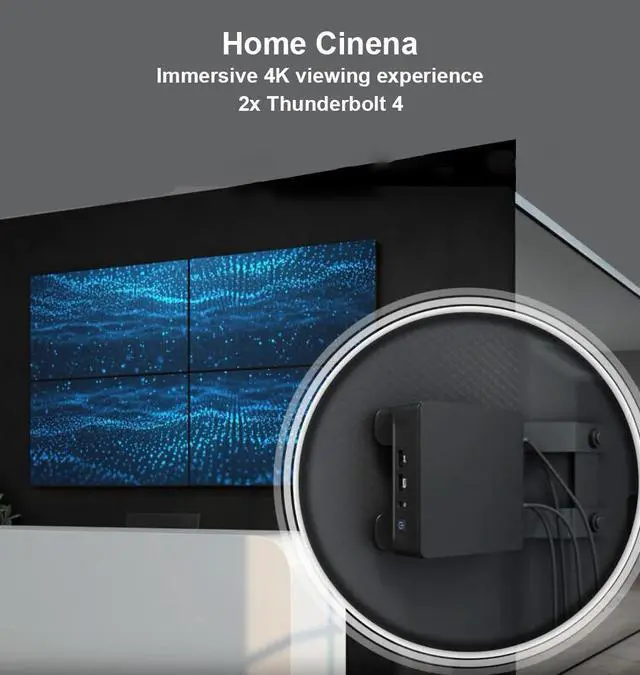 Alt view image 3 of 7 - Intel NUC 12 Pro NUC12WSKi3 Desktop Computer Core i3-1220P Processor Intel UHD Graphics Wi-Fi 6E Bluetooth 5.2 Barebone System