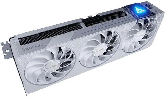 Alt view image 4 of 7 - GUNNIR Intel Arc B580 Photon 12G OC W Gaming Graphics Card (PCIe 4.0, 12GB GDDR6, HDMI 2.1, DisplayPort 2.1) White