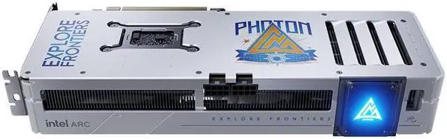Alt view image 5 of 7 - GUNNIR Intel Arc B580 Photon 12G OC W Gaming Graphics Card (PCIe 4.0, 12GB GDDR6, HDMI 2.1, DisplayPort 2.1) White