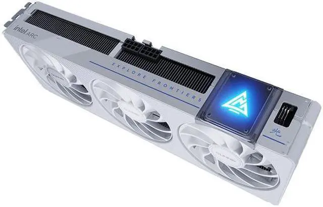 Alt view image 6 of 7 - GUNNIR Intel Arc B580 Photon 12G OC W Gaming Graphics Card (PCIe 4.0, 12GB GDDR6, HDMI 2.1, DisplayPort 2.1) White