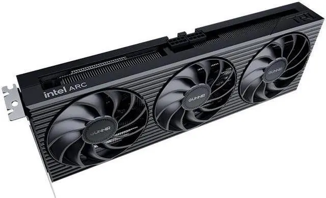 Alt view image 5 of 7 - GUNNIR Intel Arc B580 Tri 12G OC Gaming Graphics Card (PCIe 4.0, 12GB GDDR6, HDMI 2.1, DisplayPort 2.1) Black