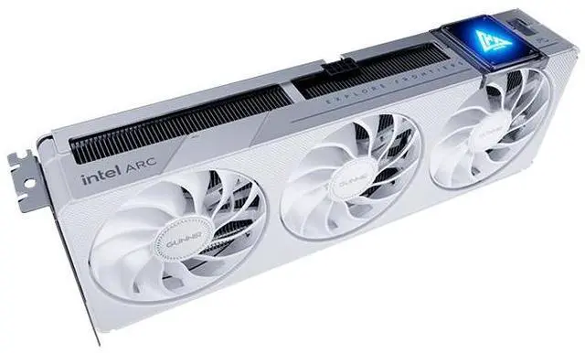 Alt view image 4 of 7 - GUNNIR Intel Arc B570 Photon 10G OC W Gaming Graphics Card (PCIe 4.0, 10GB GDDR6, HDMI 2.1, DisplayPort 2.1) White