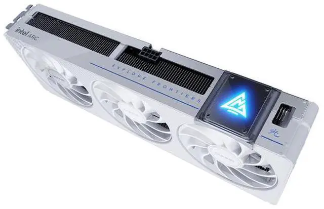 Alt view image 6 of 7 - GUNNIR Intel Arc B570 Photon 10G OC W Gaming Graphics Card (PCIe 4.0, 10GB GDDR6, HDMI 2.1, DisplayPort 2.1) White