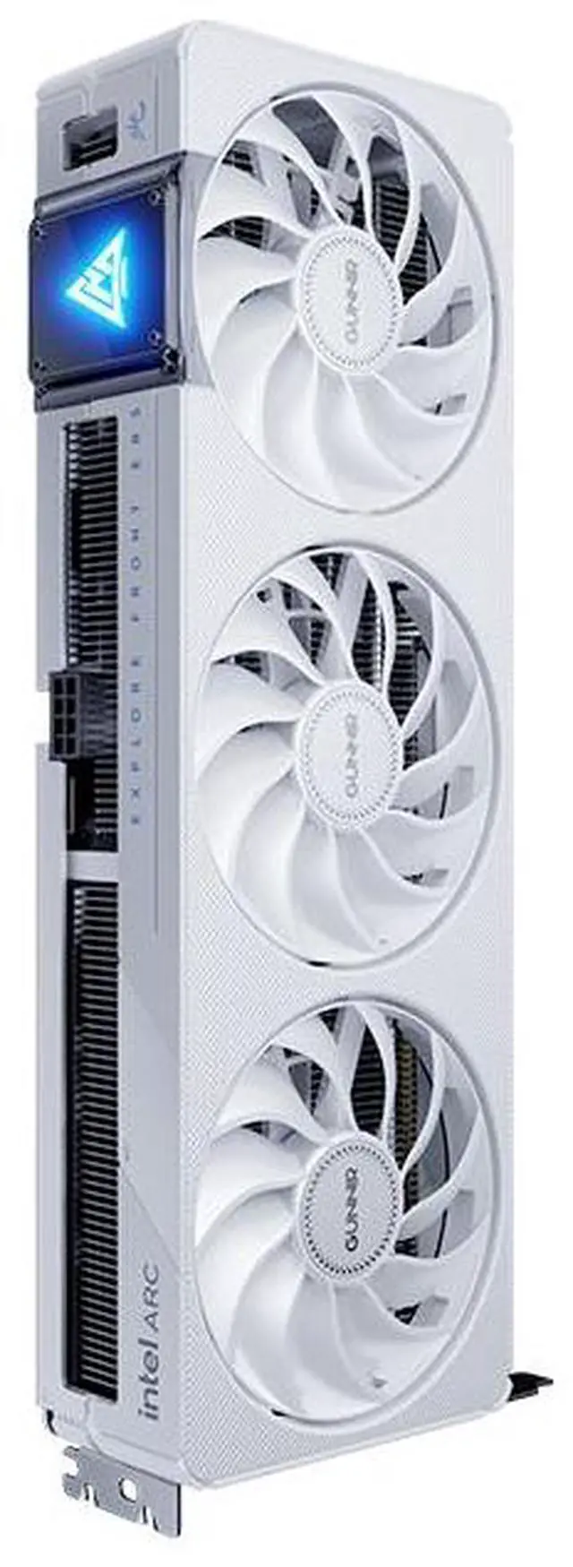 Alt view image 2 of 7 - GUNNIR Intel Arc B570 Photon 10G OC W Gaming Graphics Card (PCIe 4.0, 10GB GDDR6, HDMI 2.1, DisplayPort 2.1) White