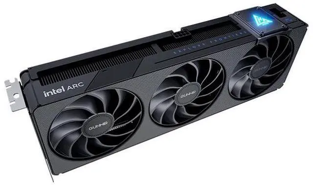 Alt view image 4 of 7 - GUNNIR Intel Arc B570 Photon 10G OC Gaming Graphics Card (PCIe 4.0, 10GB GDDR6, HDMI 2.1, DisplayPort 2.1) Black
