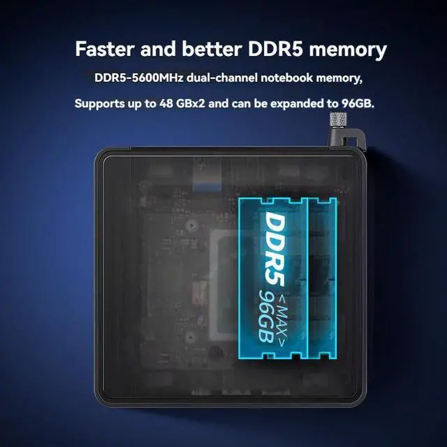 Alt view image 5 of 7 - ASUS NUC 14 Pro RNUC14RVKU50000UI Core Ultra 5 125H, Intel ARC Graphics, 64GB RAM 2TB SSD, Support 8K/4K Quad Display/Wifi 6E/Bluetooth 5.3/Thunderbolt 4