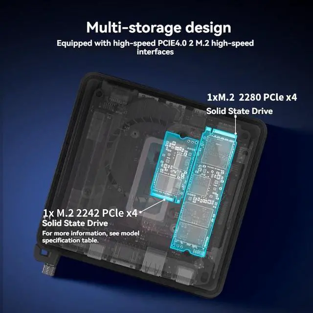 Alt view image 6 of 7 - ASUS NUC 14 Pro RNUC14RVKU50000UI Core Ultra 5 125H, Intel ARC Graphics, 64GB RAM 2TB SSD, Support 8K/4K Quad Display/Wifi 6E/Bluetooth 5.3/Thunderbolt 4