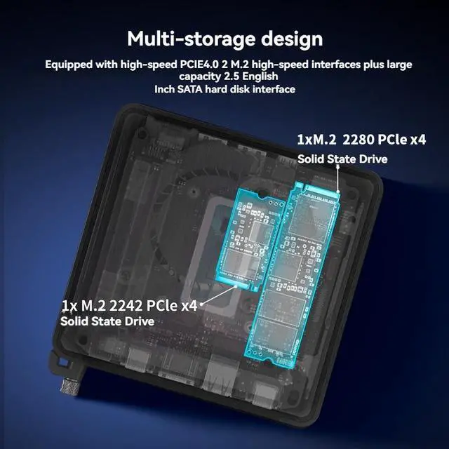 Alt view image 4 of 7 - ASUS NUC 14 Pro RNUC14RVHU700000I Core Ultra 7 155H, Intel ARC Graphics, 32GB RAM 1TB SSD, Support 8K/4K Quad Display/Wifi 6E/Bluetooth 5.3/Thunderbolt 4