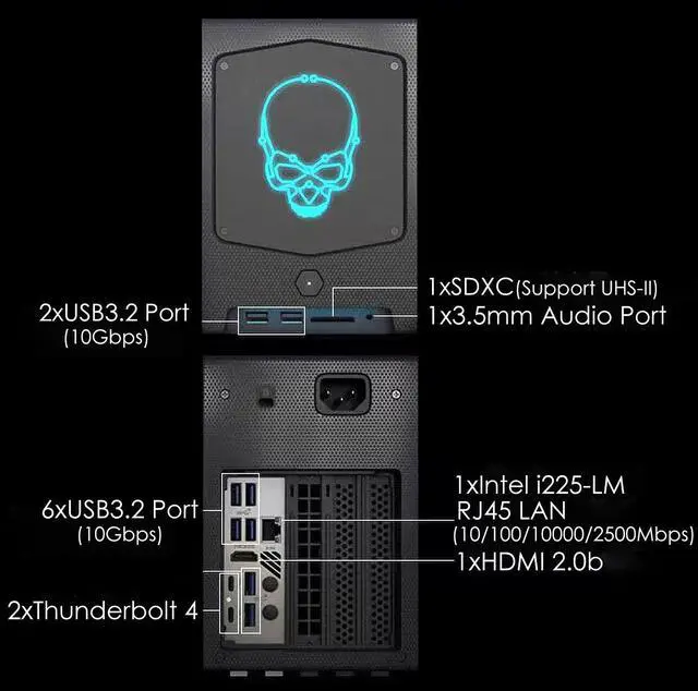 Alt view image 4 of 6 - Intel NUC 11 Extreme - Gaming PC Desktop - Intel Core i9-11900KB (8C/16T up to 4.90 GHz) - GeForce RTX 5060 TI 8G - 32GB DDR4 3200MHz - 1TB NVMe SSD - 650W 80PLUS
