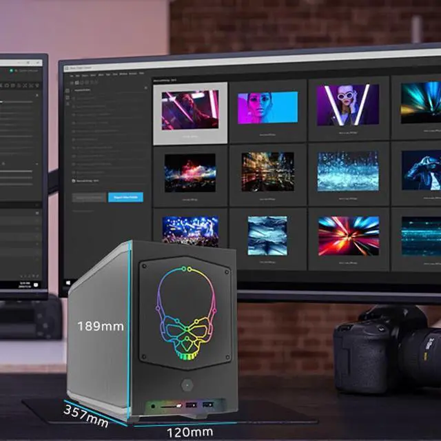 Alt view image 6 of 6 - Intel NUC 11 Extreme - Gaming PC Desktop - Intel Core i9-11900KB (8C/16T up to 4.90 GHz) - GeForce RTX 5060 TI 8G - 32GB DDR4 3200MHz - 1TB NVMe SSD - 650W 80PLUS