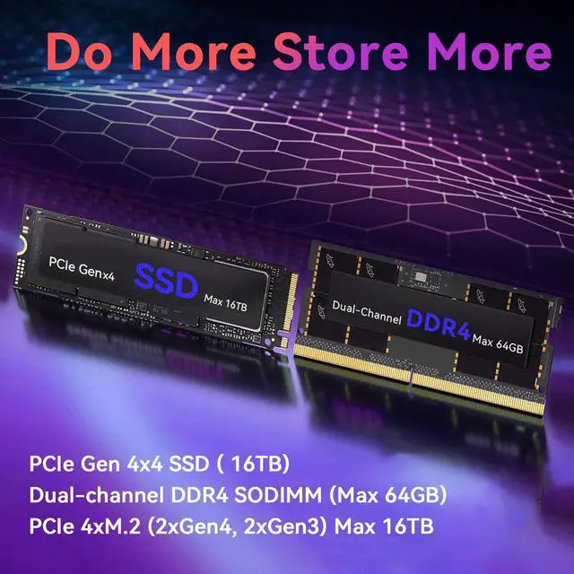 Alt view image 3 of 6 - Intel NUC 11 Extreme - Gaming PC Desktop - Intel Core i9-11900KB (8C/16T up to 4.90 GHz) - DUAL RTX4060 O8G V2 - 32GB DDR4 3200MHz - 1TB NVMe SSD - 650W 80PLUS - Windows 11 Home 64-bit