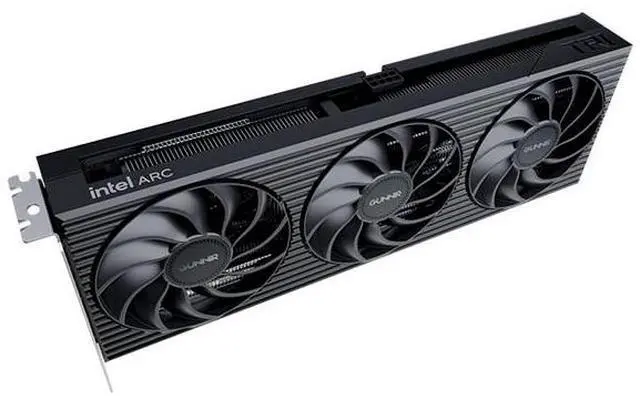 Alt view image 7 of 7 - GUNNIR Intel Arc B570 Tri 10G OC 2600MHz Gaming Graphics Card (PCIe 4.0, 10GB GDDR6, HDMI 2.1, DisplayPort 2.1) Black