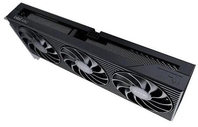 Alt view image 6 of 7 - GUNNIR Intel Arc B570 Tri 10G OC 2600MHz Gaming Graphics Card (PCIe 4.0, 10GB GDDR6, HDMI 2.1, DisplayPort 2.1) Black