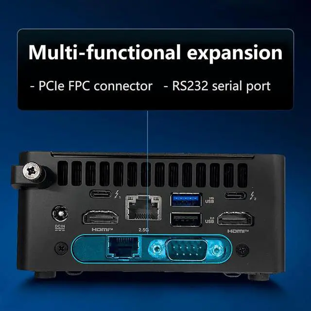 Alt view image 5 of 7 - ASUS NUC 15 Pro NUC15CRHC5, Intel Core 5 210H, DDR5-5600 RAM, WiFi 7 & Thunderbolt 4, Supports Quad 4K, Bluetooth 5.4 (Barebone System)