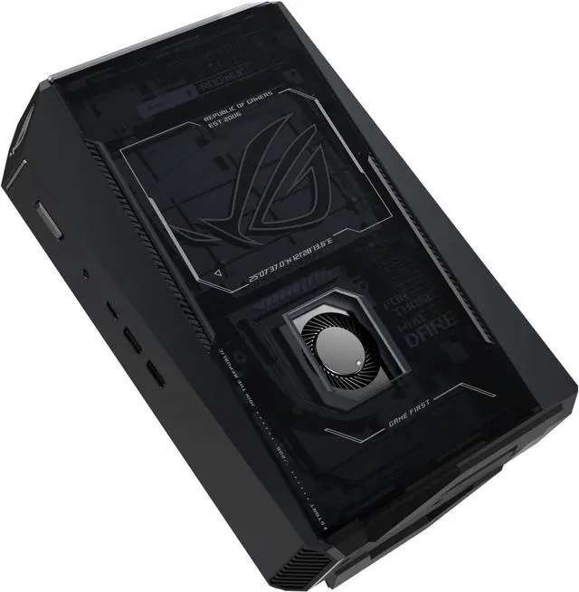 Alt view image 4 of 7 - ASUS ROG NUC (2025) Gaming Mini PC with Intel® Core Ultra 9 (Series 2) ARL-HX CPU, NVIDIA® GeForce RTX 5080 MobileGPU, 32GB DDR5 RAM, 2TB NVMe SSD, Thunderbolt 4, Triple-Fan Cooling, and ARGB Lighting