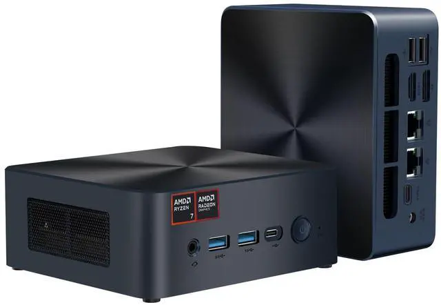 Main image of BRENUC Mini PC N7P AMD Ryzen 7 8845HS(up 5.1GHz), AMD Radeon 780M Graphics,Triple Screen Display,WiFi 6,Bluetooth 5.2 Barebone