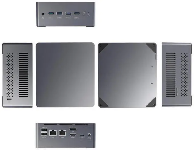 Alt view image 7 of 7 - BRENUC Mini PC N9N PRO Intel Core i3-N305 (up to 3.8GHz), Intel UHD Graphics, 2 x 2.5GbE I226-V 6 x USB Ports WiFi 6 Bluetooth 5.2 Barebone