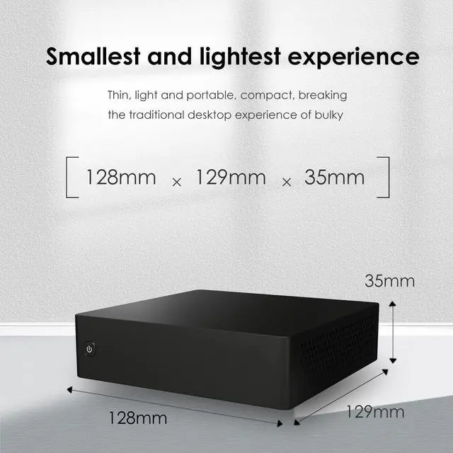Alt view image 6 of 7 - BRENUC Mini PC C06 Intel Core i5-1334U (up to 4.6GHz), Intel Iris Xe Graphics,  4 x USB3.2 WiFi 6 Bluetooth 5.2 Barebone