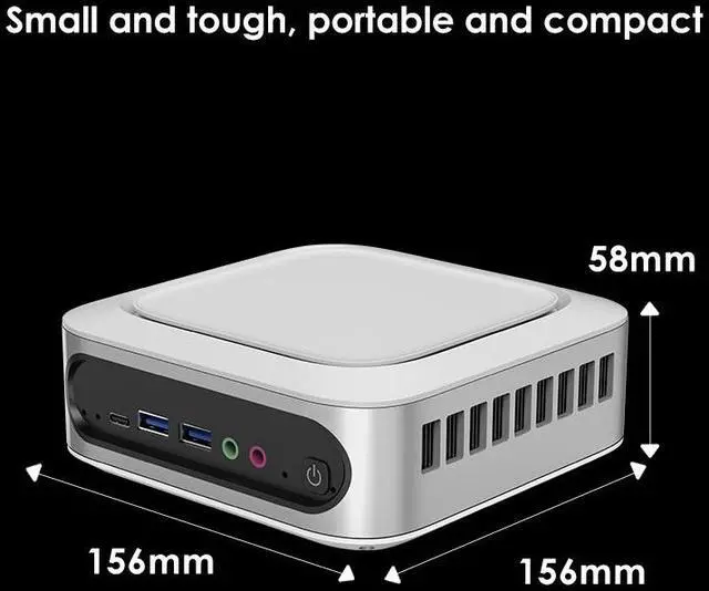 Alt view image 5 of 7 - BRENUC Mini PC C14T Intel Core i9-11900H (up to 4.9GHz),  Intel UHD Graphics, Dual 2.5G LAN 4K Triple Display WiFi 6 Bluetooth 5.2 Barebone