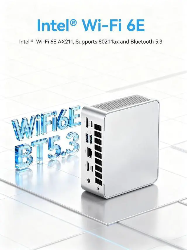 Alt view image 4 of 7 - BRENUC BREC Mini PC - Intel Core Ultra 9 285H, 96GB DDR5 RAM 4TB SSD, Intel Arc 140T Graphics, Bluetooth 5.3, WiFi 6E, AI Ready