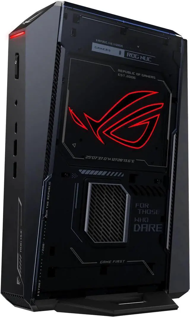 Main image of ASUS ROG NUC (2025) Gaming Mini PC, Intel Core Ultra 7 255HX CPU, NVIDIA GeForce RTX 5060 Mobile GPU, 32GB DDR5 RAM, 2TB NVMe SSD, Thunderbolt 4, Triple-fan cooling, ARGB lighting