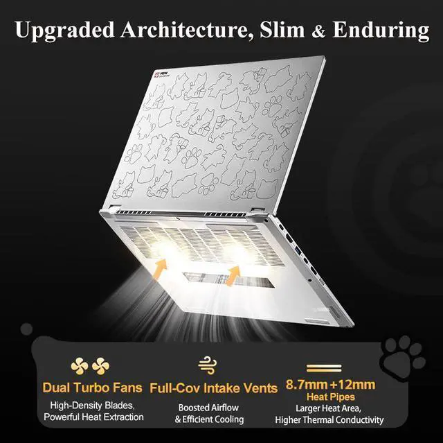 Alt view image 7 of 7 - COLORFIRE MEOW Book14 Pro - 14" Laptop - AMD Ryzen AI 7 350 - AMD Radeon 860M - 16GB Memory DDR5 5600, 1TB PCIe SSD