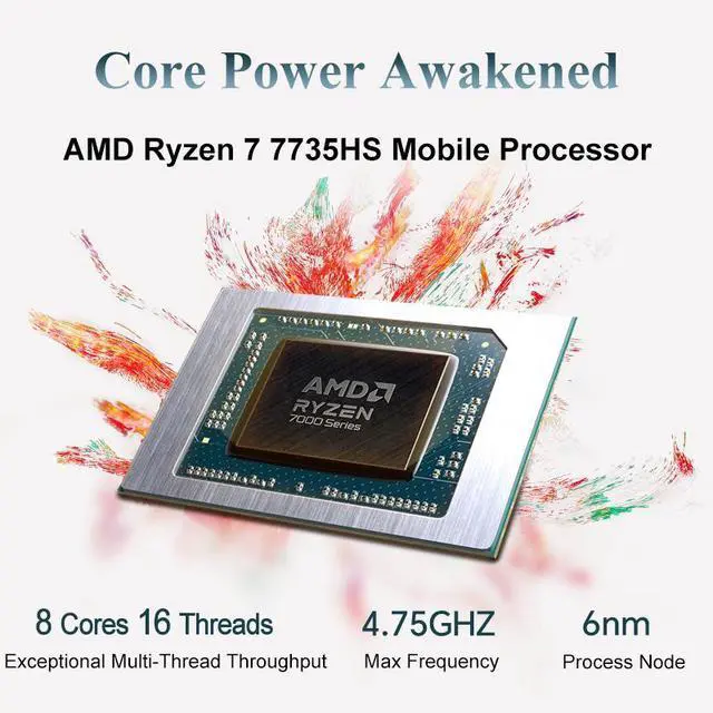 Alt view image 6 of 7 - Colorfire E16 Business Laptop | 16" (2560x1600) 120Hz | AMD Ryzen 7 7735HS | 16GB LPDDR5 RAM | 512GB NVMe SSD | AMD Radeon 680M | WiFi 6 | HD Webcam